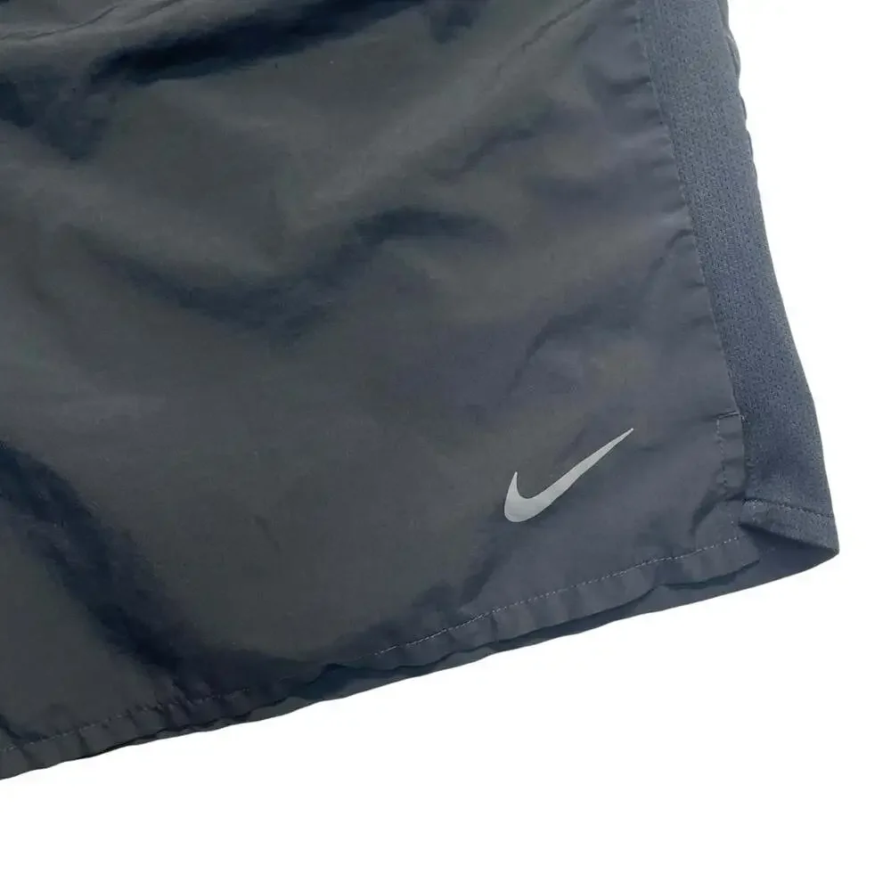Nike Dri-FIT Running Shorts Men’s XL Black Reflective Swoosh Lined Athletic